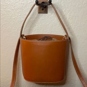 Staud Bisset Bucket Bag 💼 Saddle brown leather